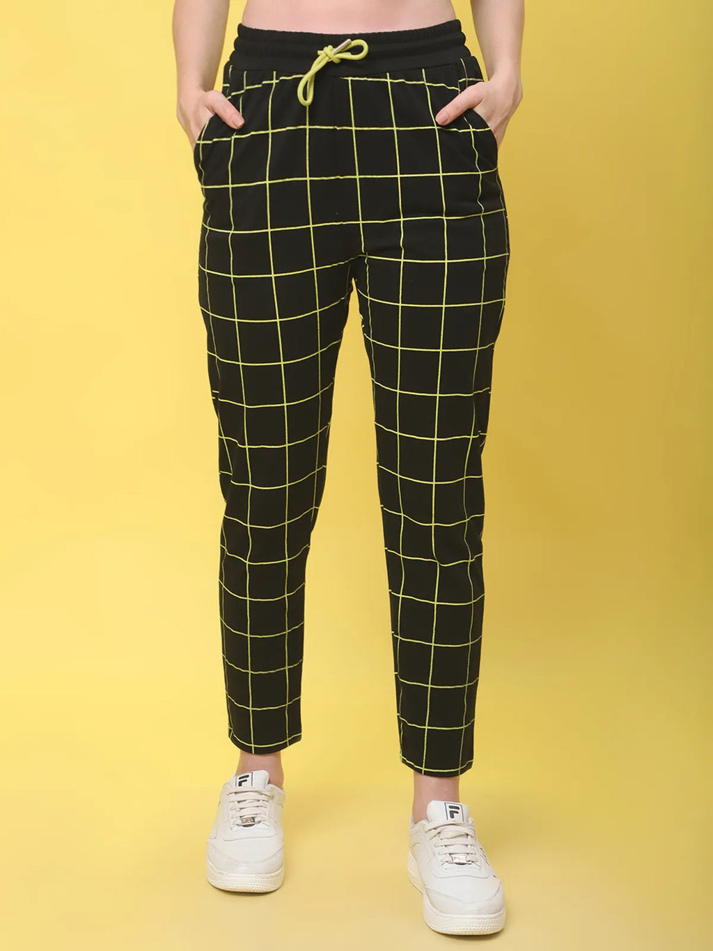Women�s Black Cotton Printed Joggers image 0
