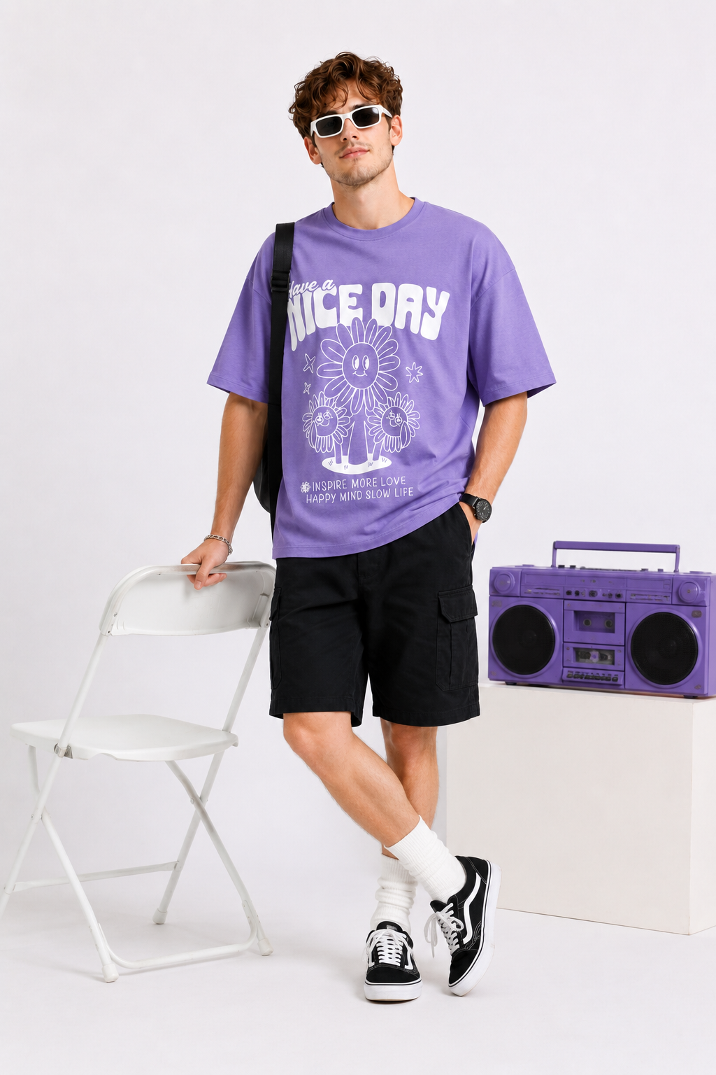 HAVE A NICE DAY OVERSIZE FIT TSHIRT image 4