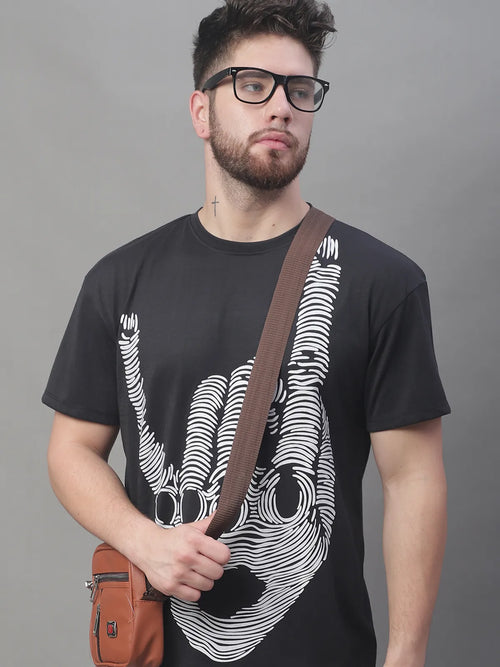 Black Printed T-shirt for Men
