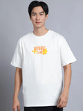 Off-White Chest Print Oversized Tee For Men