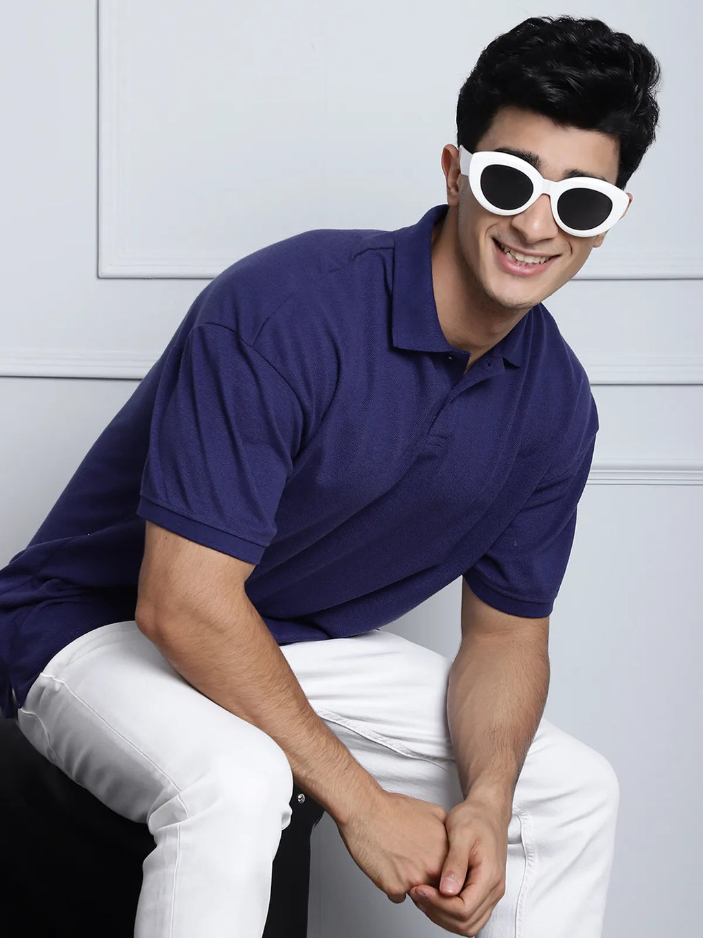 Navy Loose Fit T-shirt for Men