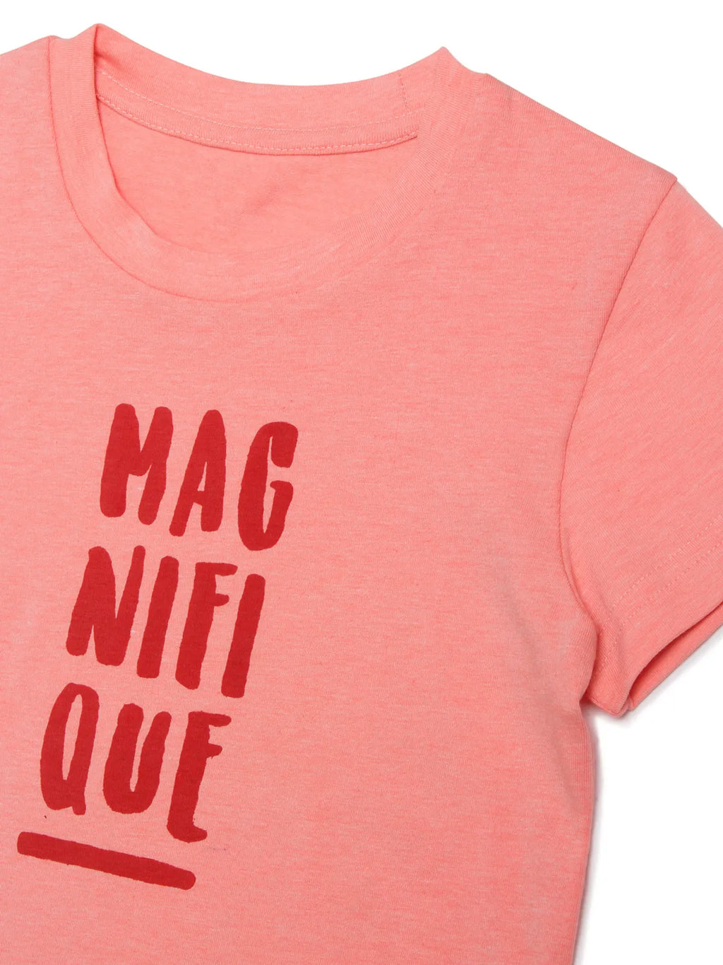 Door74 Unisex Pink Magnifique Ptinted Round Neck T-Shirt - 5-6Y image