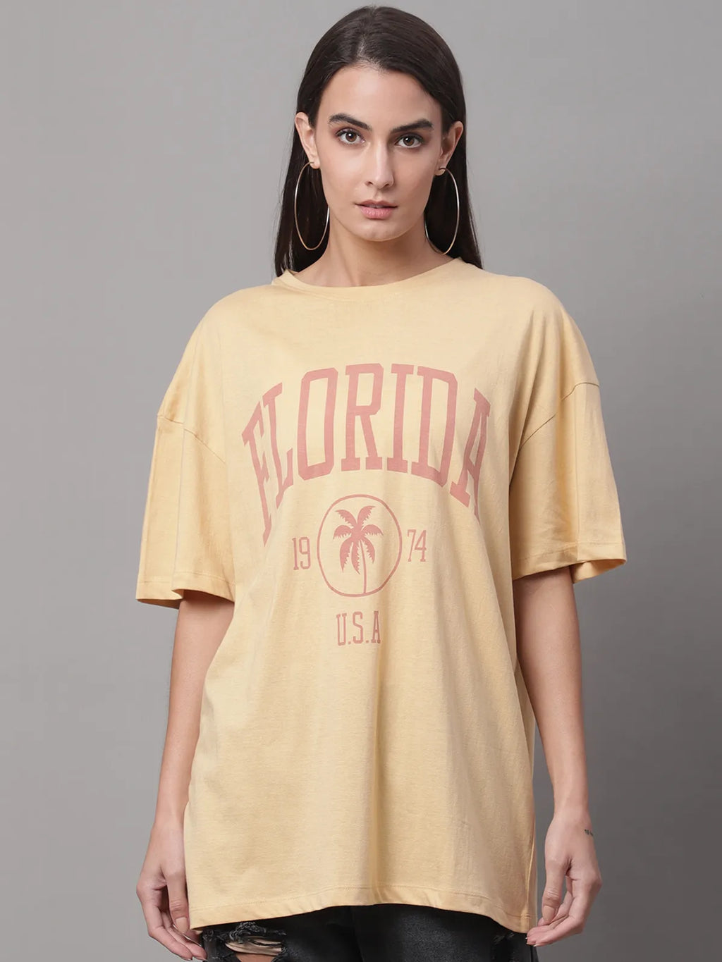 Beige Oversized T-shirt