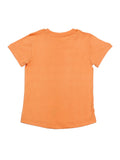 Door74 Unisex Peach Balloon Printed Round Neck T-Shirt - 11-12Y image
