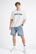 I DON'T CARE OVERSIZED FIT TSHIRT image 0