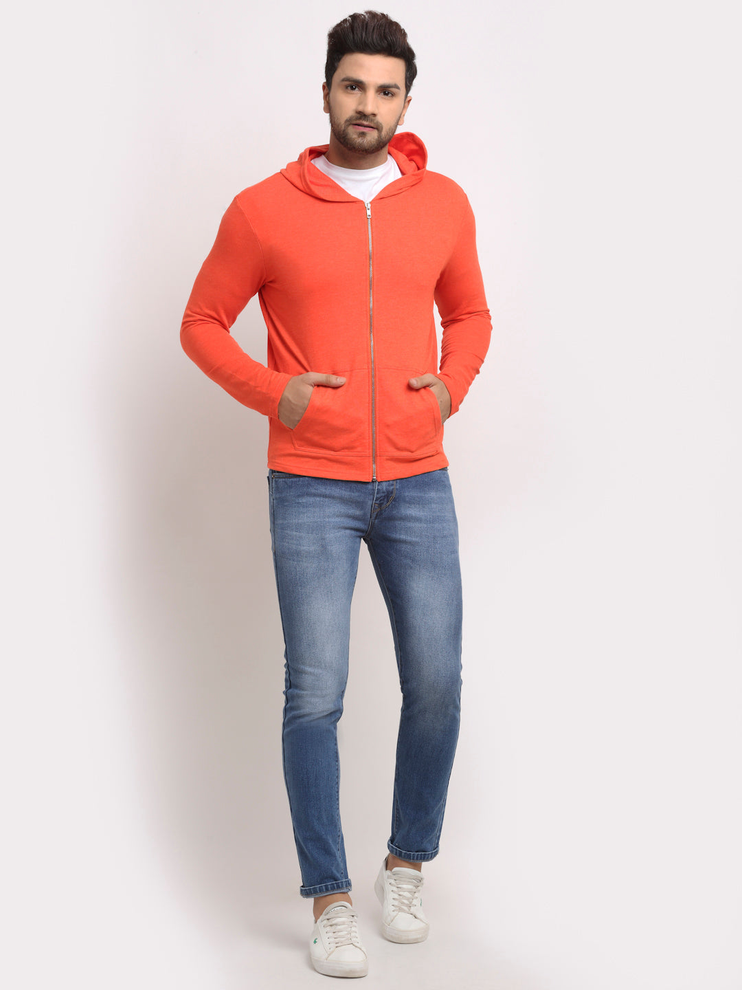 DOOR74 STYLISH HOODED JACKET WITH POCKETS image 5