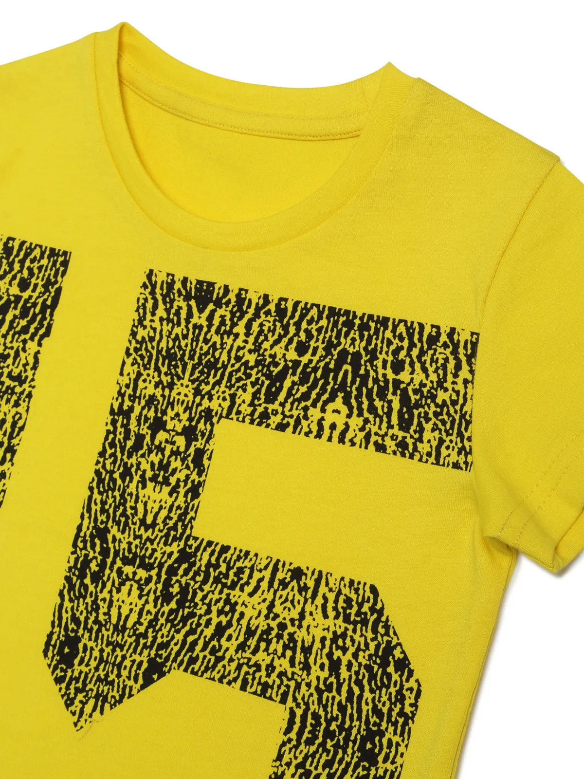 Door74 Unisex Yellow 15 Printed Round Neck T-Shirt image 4
