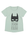 Door74 Boys Green I'm Batman Printed Round Neck T-Shirt - 11-12Y image