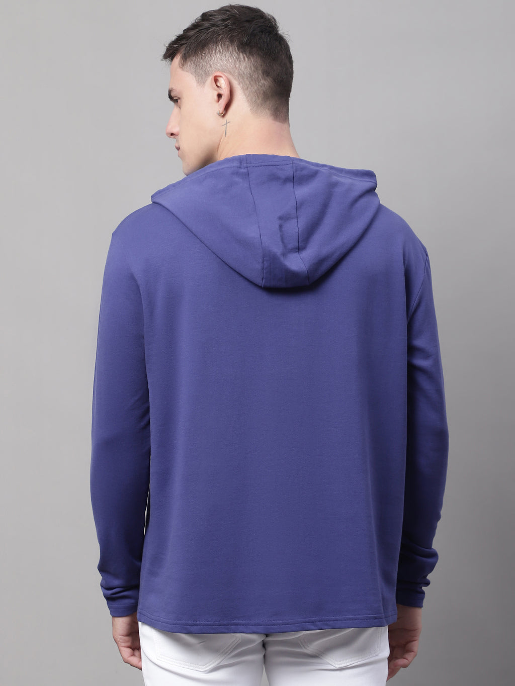 Men's Typography Printed Hooded Sweatshirt image 1