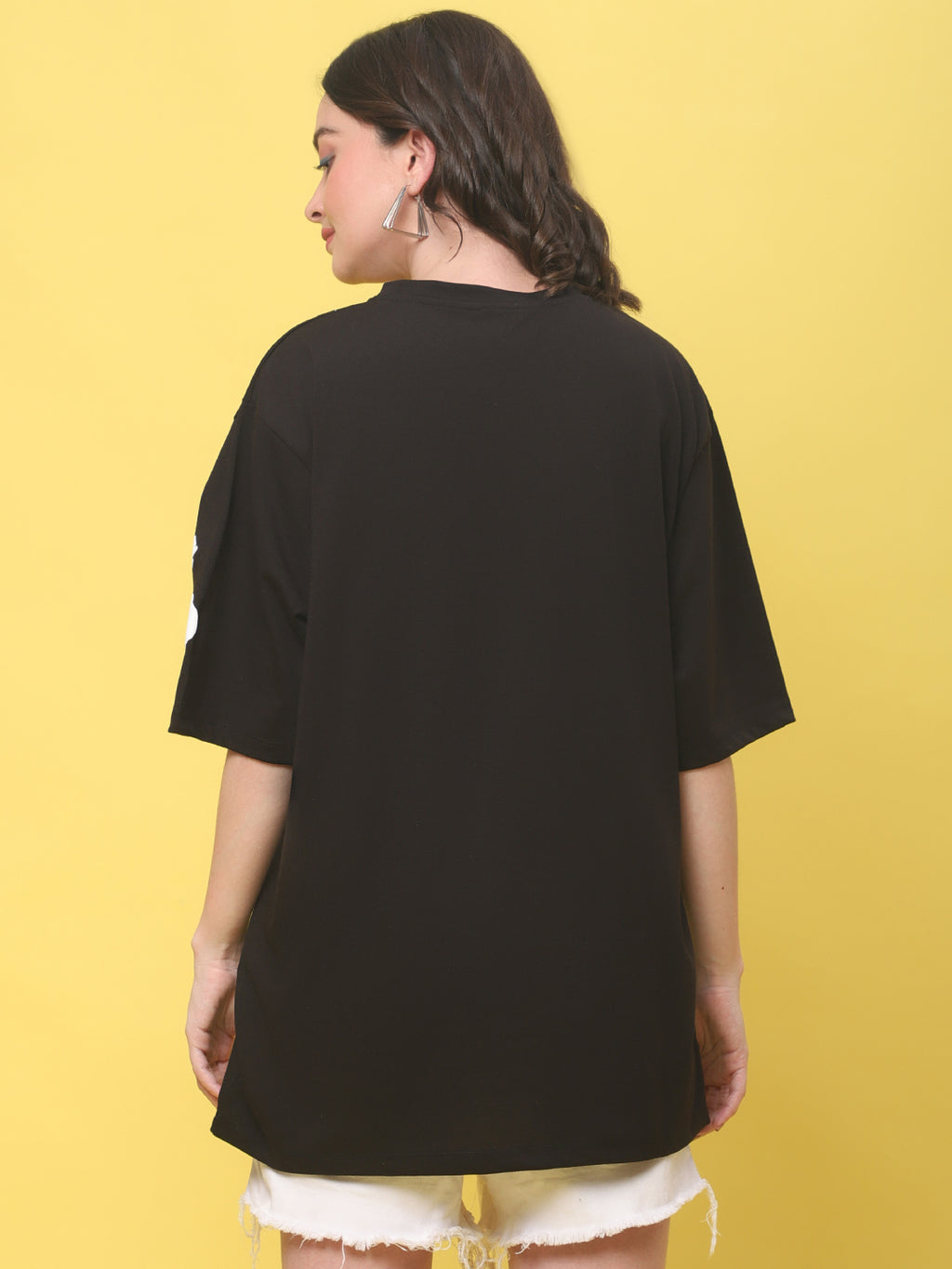 Typography Printed Loose Cotton T-shirt image 6
