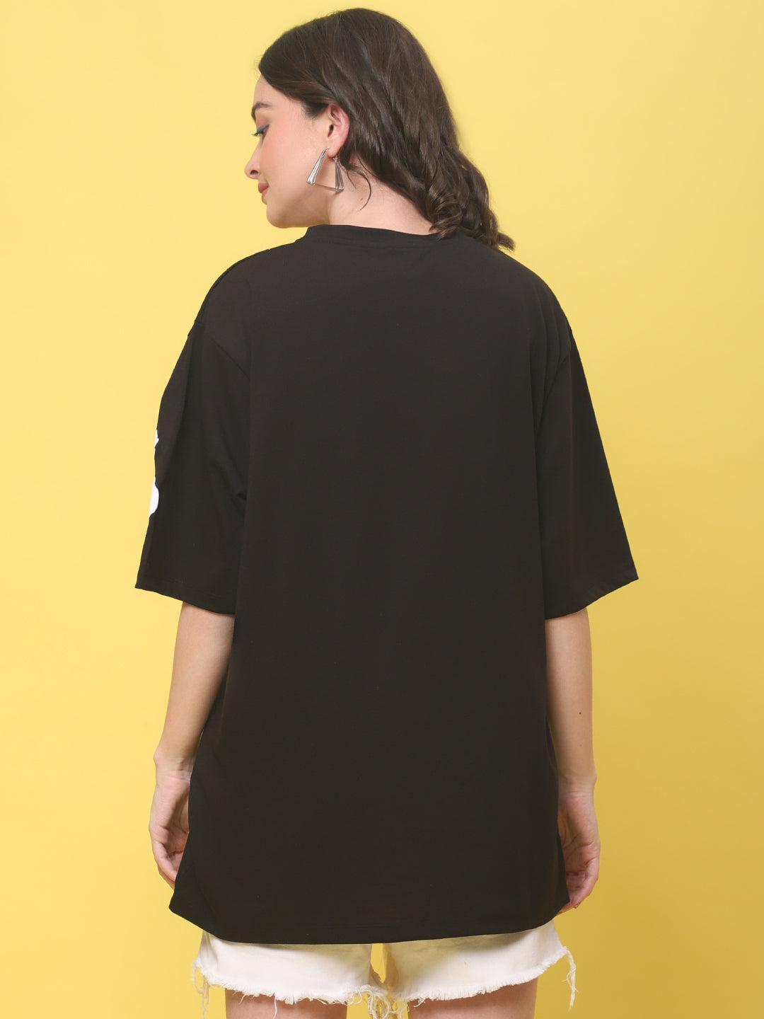 Typography Printed Loose Cotton T-shirt image 6