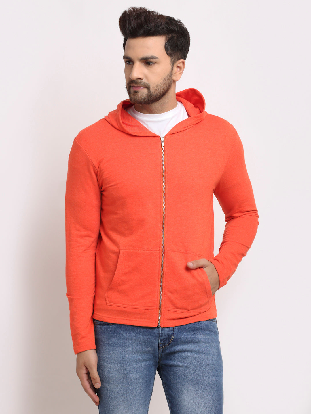 DOOR74 STYLISH HOODED JACKET WITH POCKETS - S image