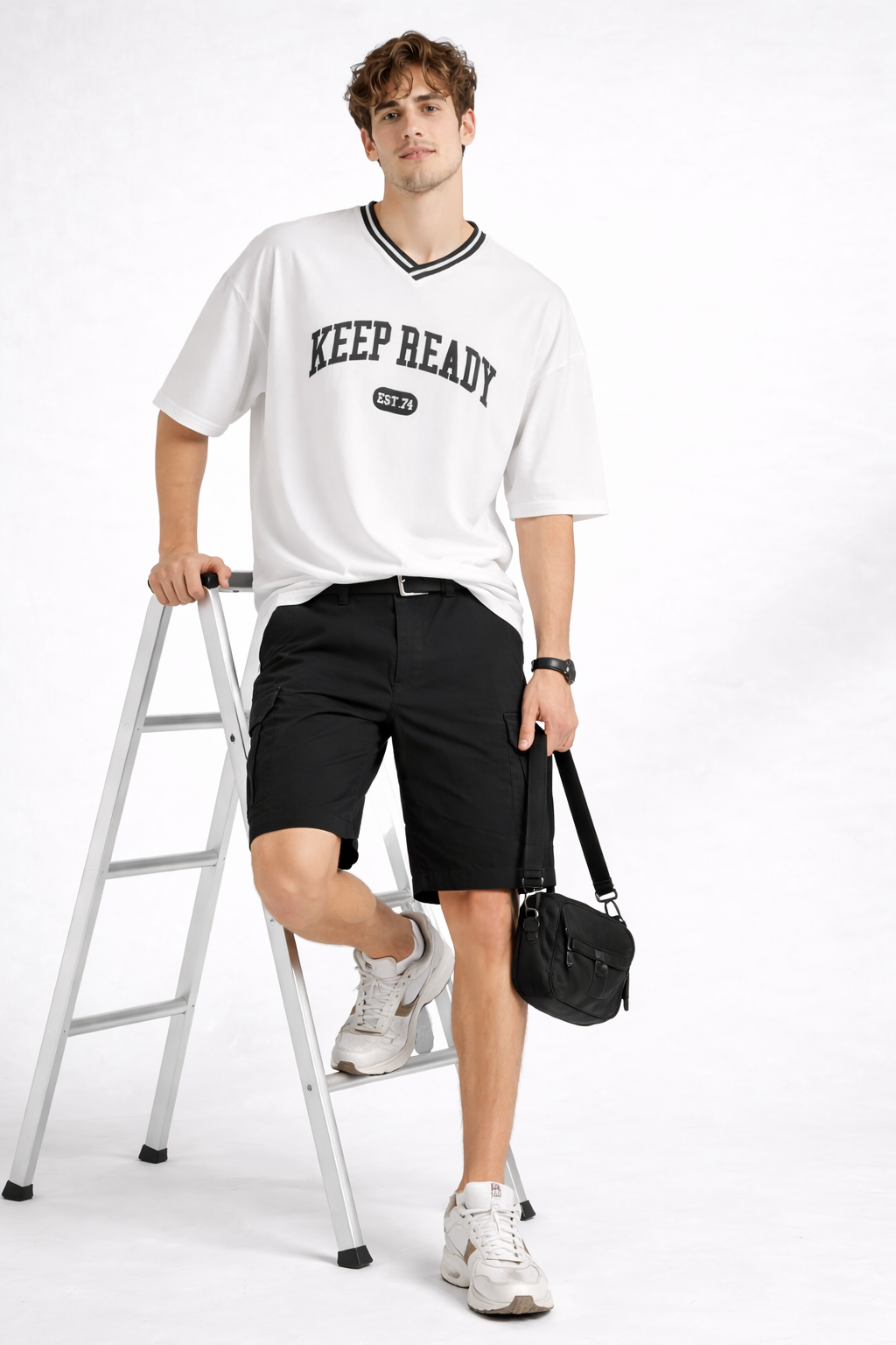 KEEP READY GRAPHIC OVERSIZED FIT TSHIRT image 3