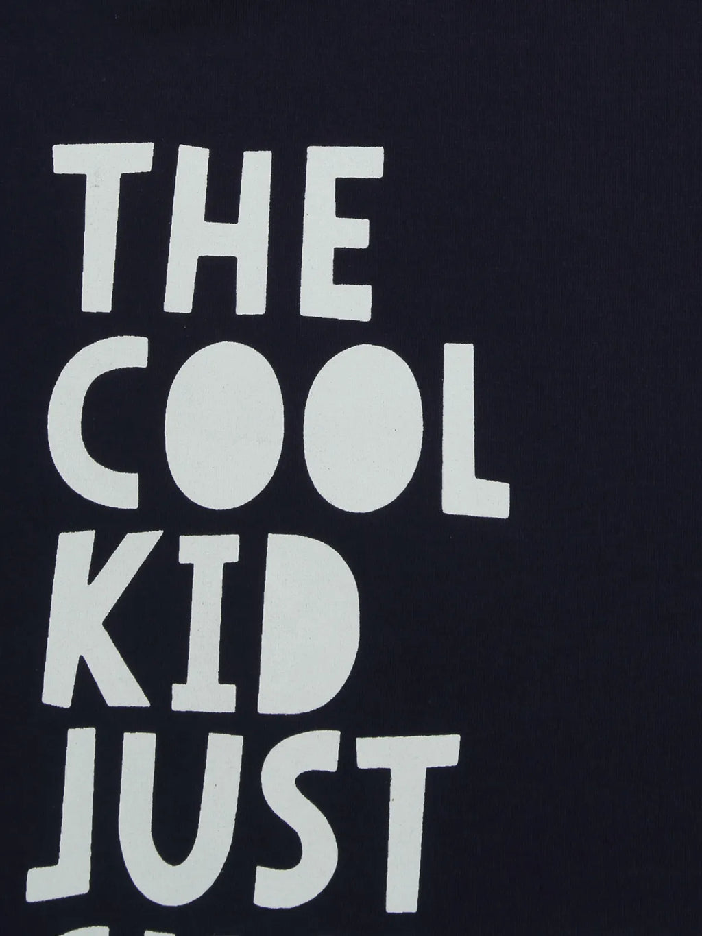 Door74 Unisex Navy Cool Kid Just Showed Up Printed Round Neck T-Shirt - 3-4Y image