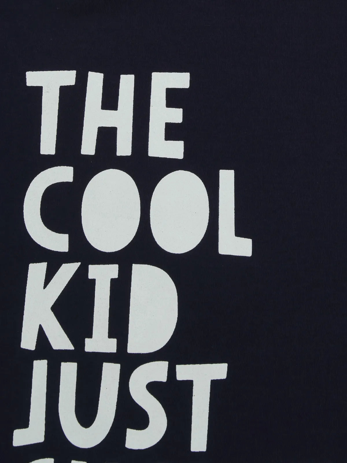 Door74 Unisex Navy Cool Kid Just Showed Up Printed Round Neck T-Shirt - 3-4Y image