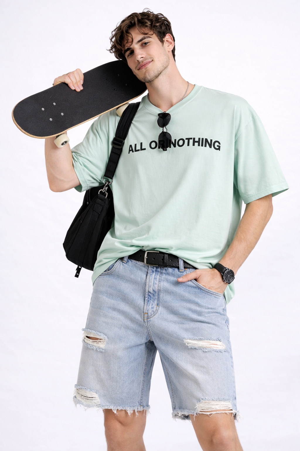 ALL OR NOTHING OVERSIZED FIT TSHIRT image 4