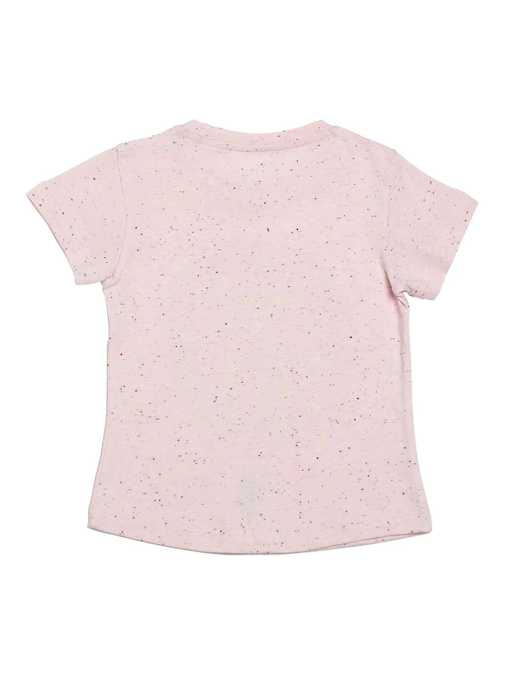 Door74 Unisex Pink Balloon Printed Round Neck T-Shirt - 11-12Y image