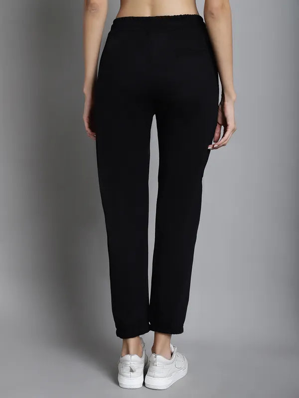 Black Cargo Printed Pants for women image 4