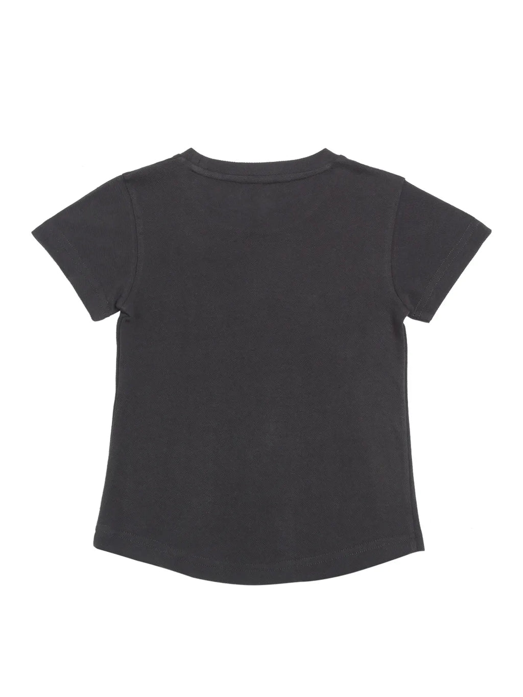 Door74 Unisex Grey No Printed Round Neck T-Shirt - 13-14Y image