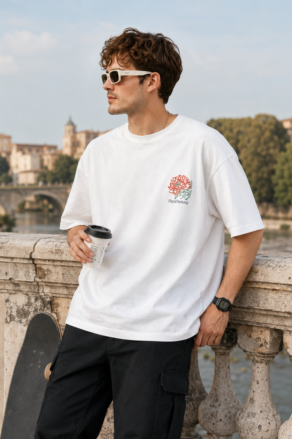 FLORAL FANTASY OVERSIZE FIT TSHIRT image 1