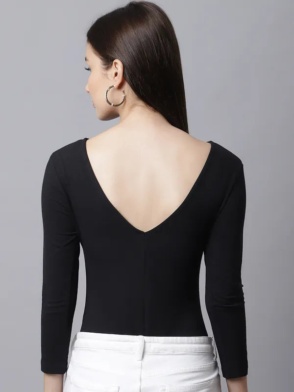Black Bodysuit For Women image 3