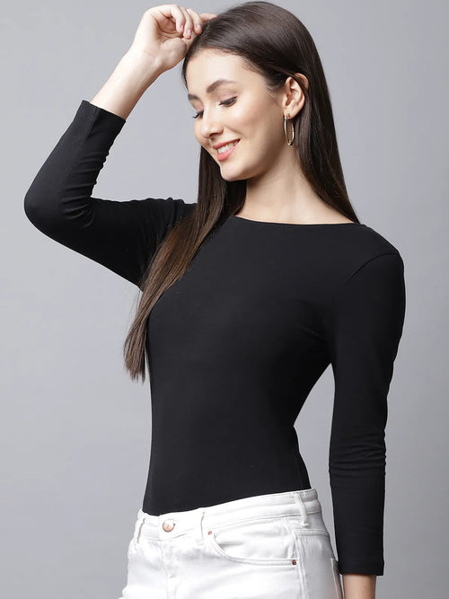 Black Bodysuit For Women image 0