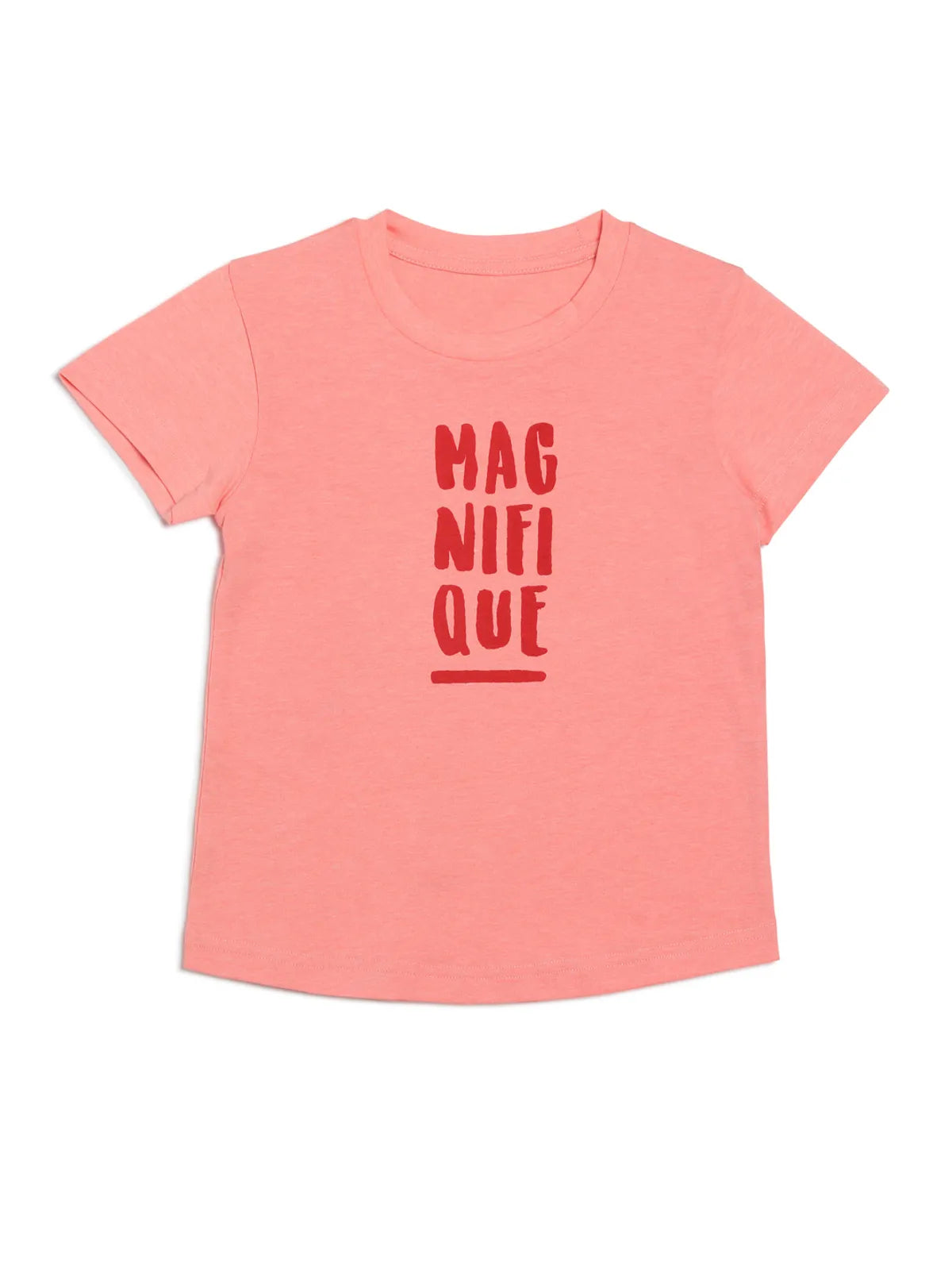 Door74 Unisex Pink Magnifique Ptinted Round Neck T-Shirt - 7-8Y image