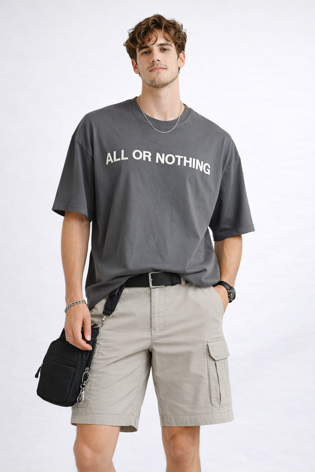 ALL OR NOTHING OVERSIZED FIT TSHIRT image 1