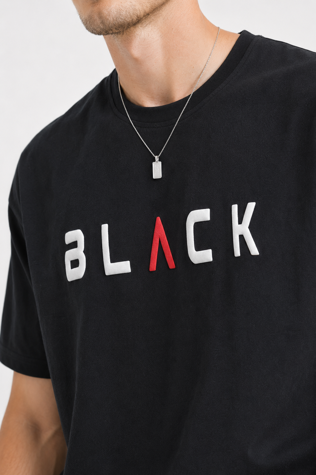 BLACK OVERSIZE FIT TSHIRT image 3