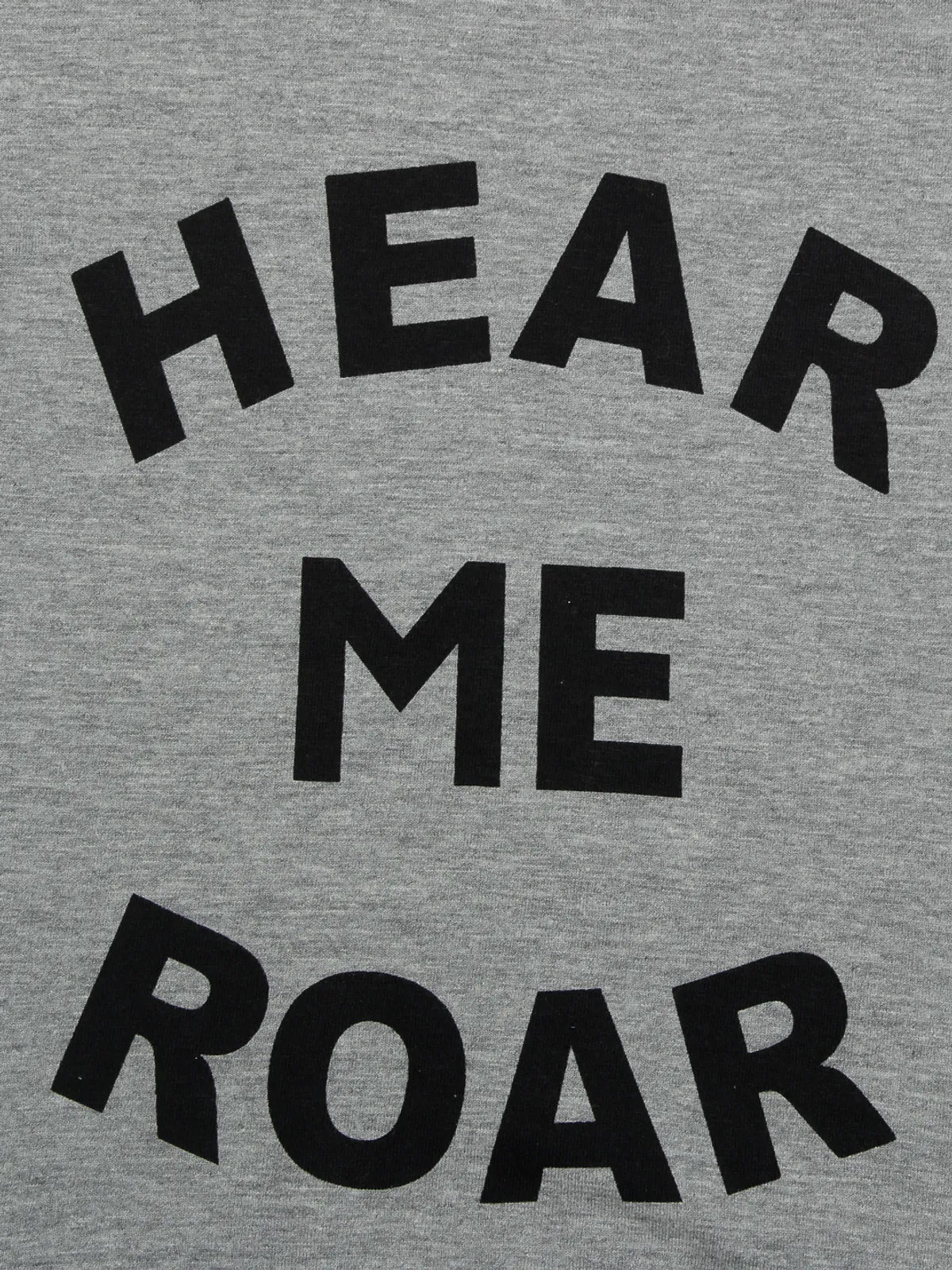 Door74 Unisex Grey Hear Me Roap Printed Round Neck T-Shirt - 5-6Y image