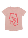 Door74 Unisex Pink Fantastic Printed Round Neck T-Shirt image 0