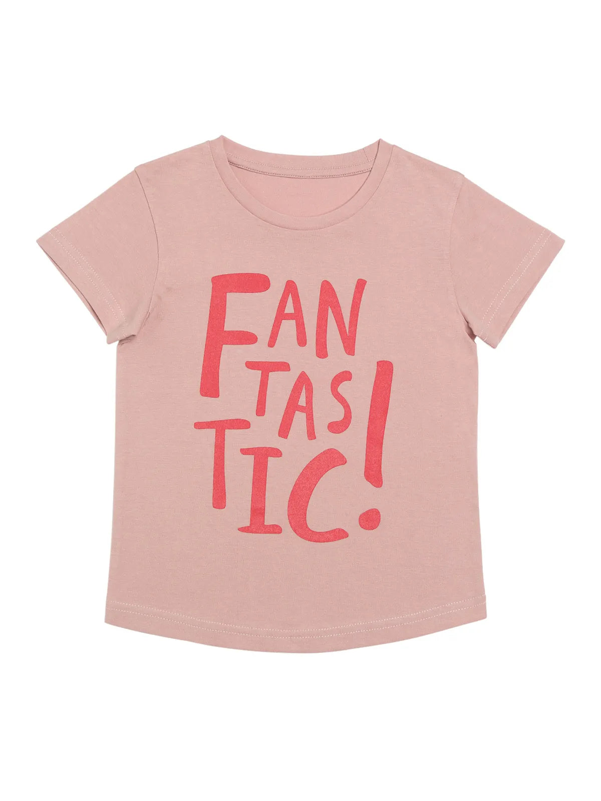 Door74 Unisex Pink Fantastic Printed Round Neck T-Shirt image 0