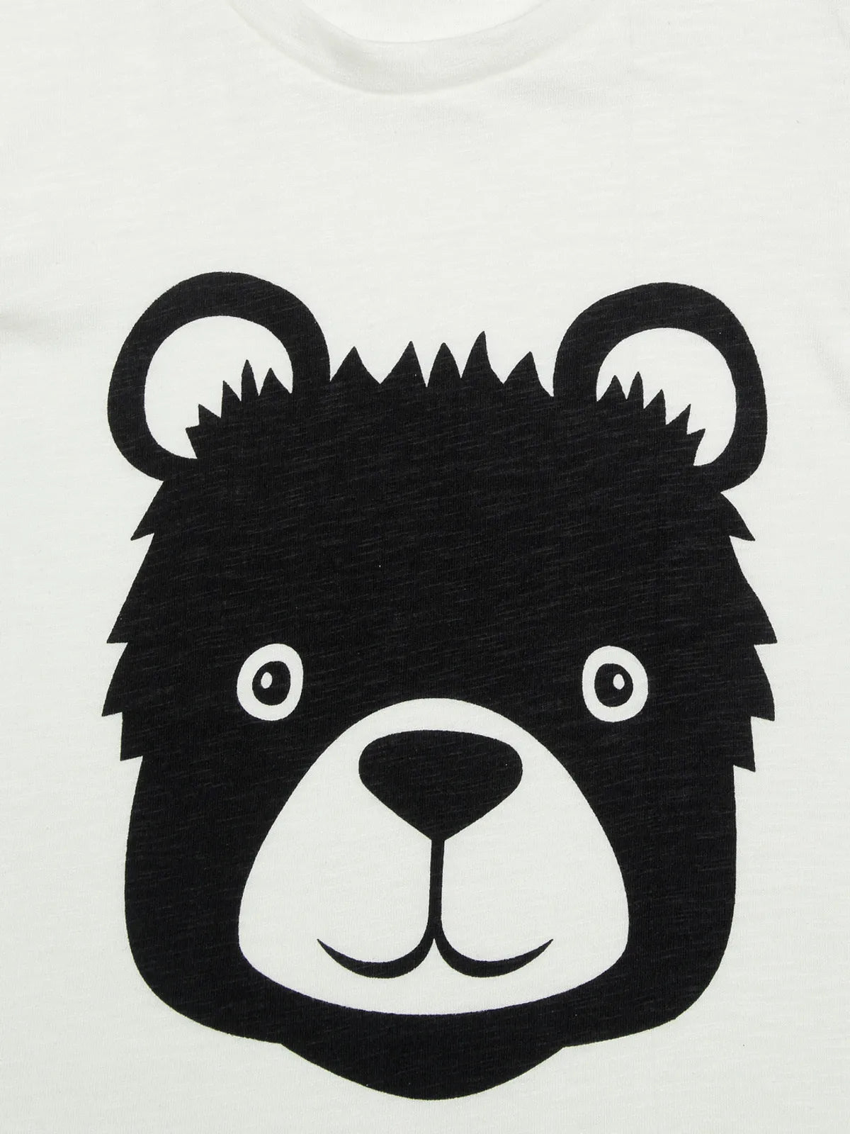 Door74 Unisex Off White Brave Printed Round Neck T-Shirt - 5-6Y image