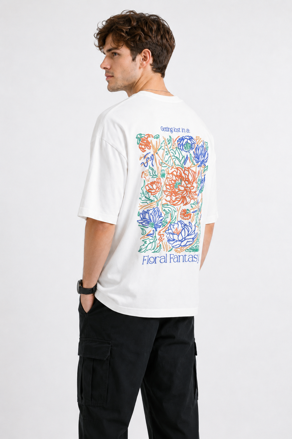 FLORAL FANTASY OVERSIZE FIT TSHIRT image 3