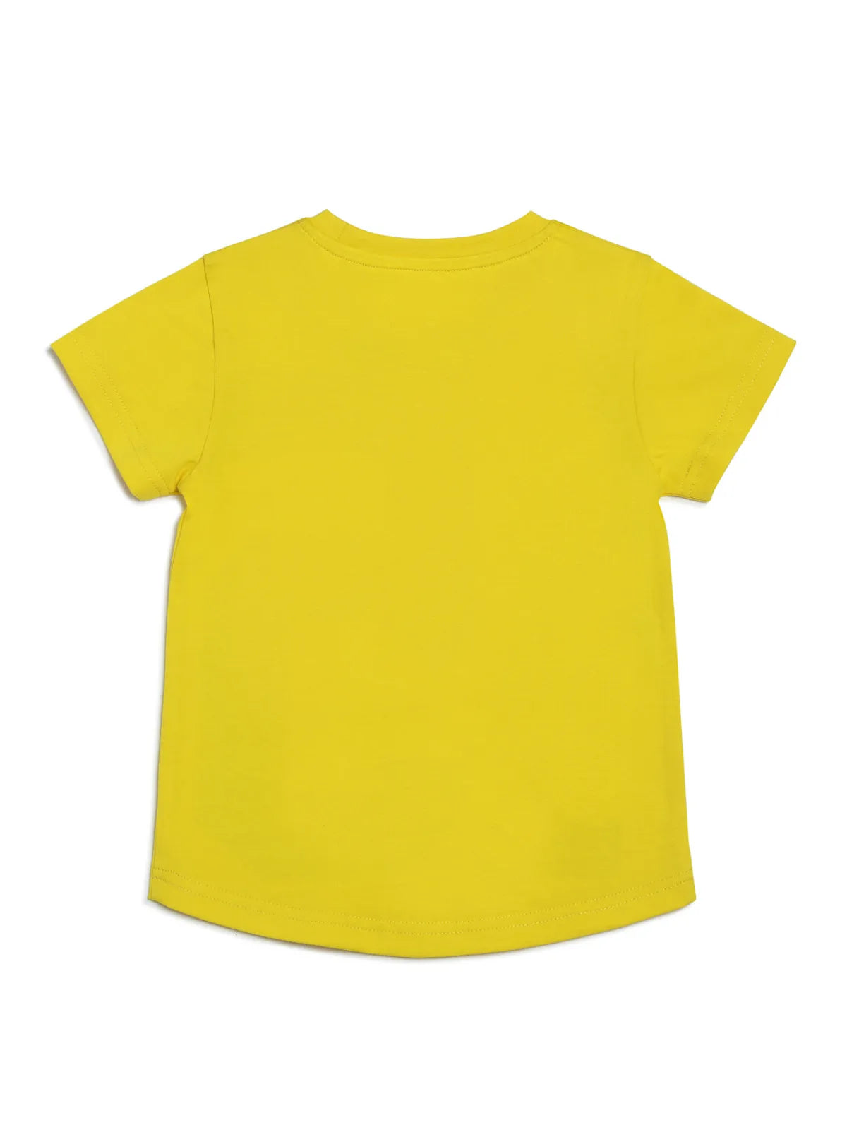 Door74 Unisex Yellow 15 Printed Round Neck T-Shirt - 13-14Y image