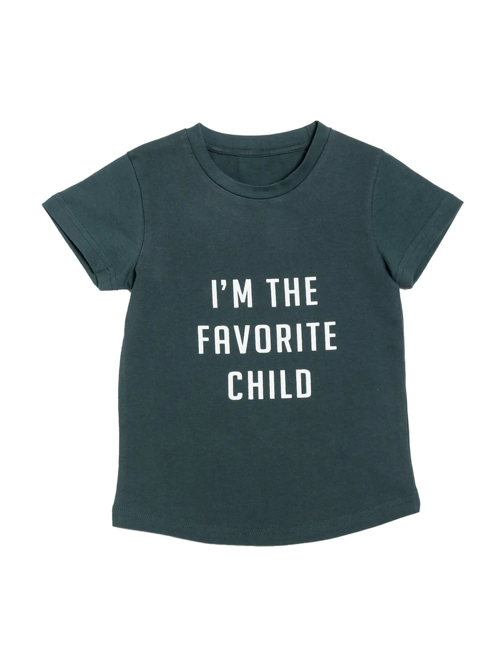 Door74 Unisex Green Favorite Child Printed Round Neck T-Shirt - 13-14Y image