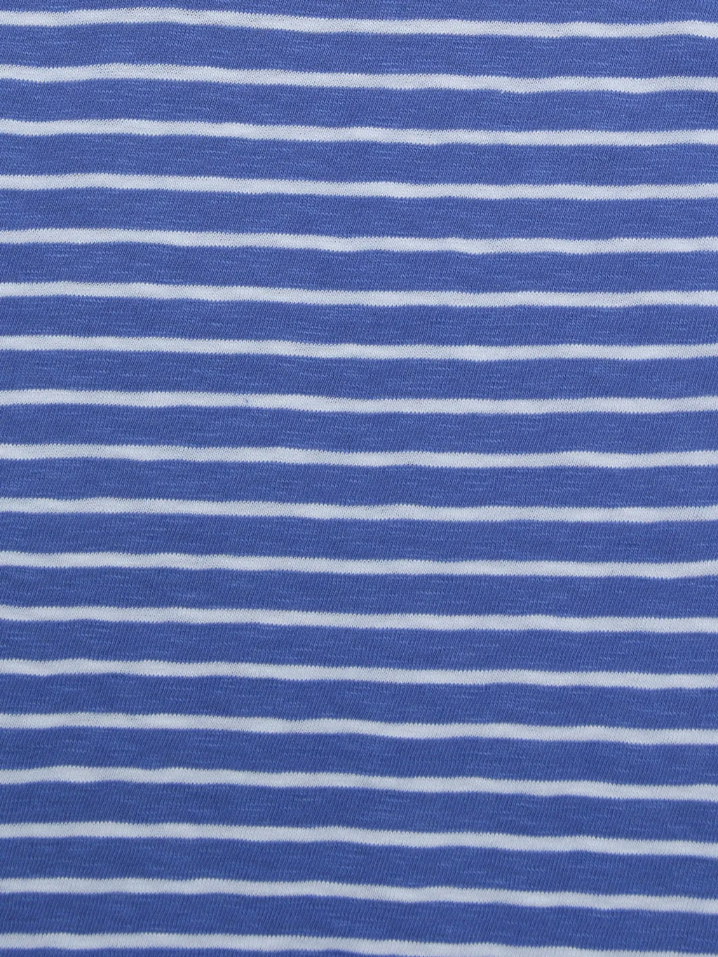 Door74 Unisex Blue White Striper Round Neck T-Shirt - 3-4Y image