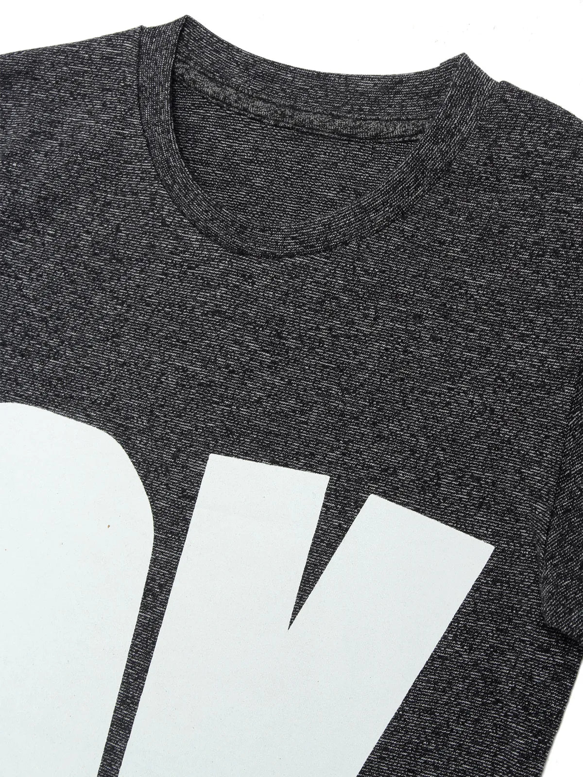 Door74 Unisex Grey Ok Printed Round Neck T-Shirt - 3-4Y image