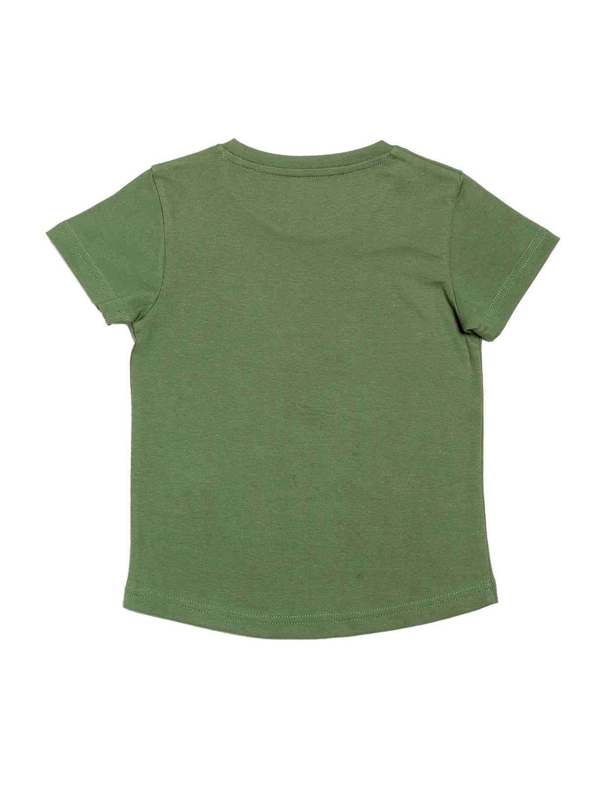 Door74 Unisex Green Monster Beats Printed Round Neck T-Shirt - 3-4Y image