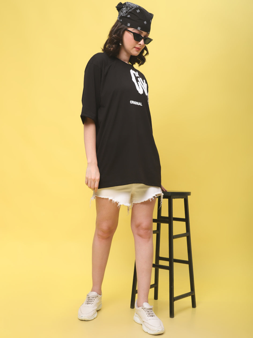 Typography Printed Loose Cotton T-shirt image 3