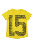 Door74 Unisex Yellow 15 Printed Round Neck T-Shirt image 0
