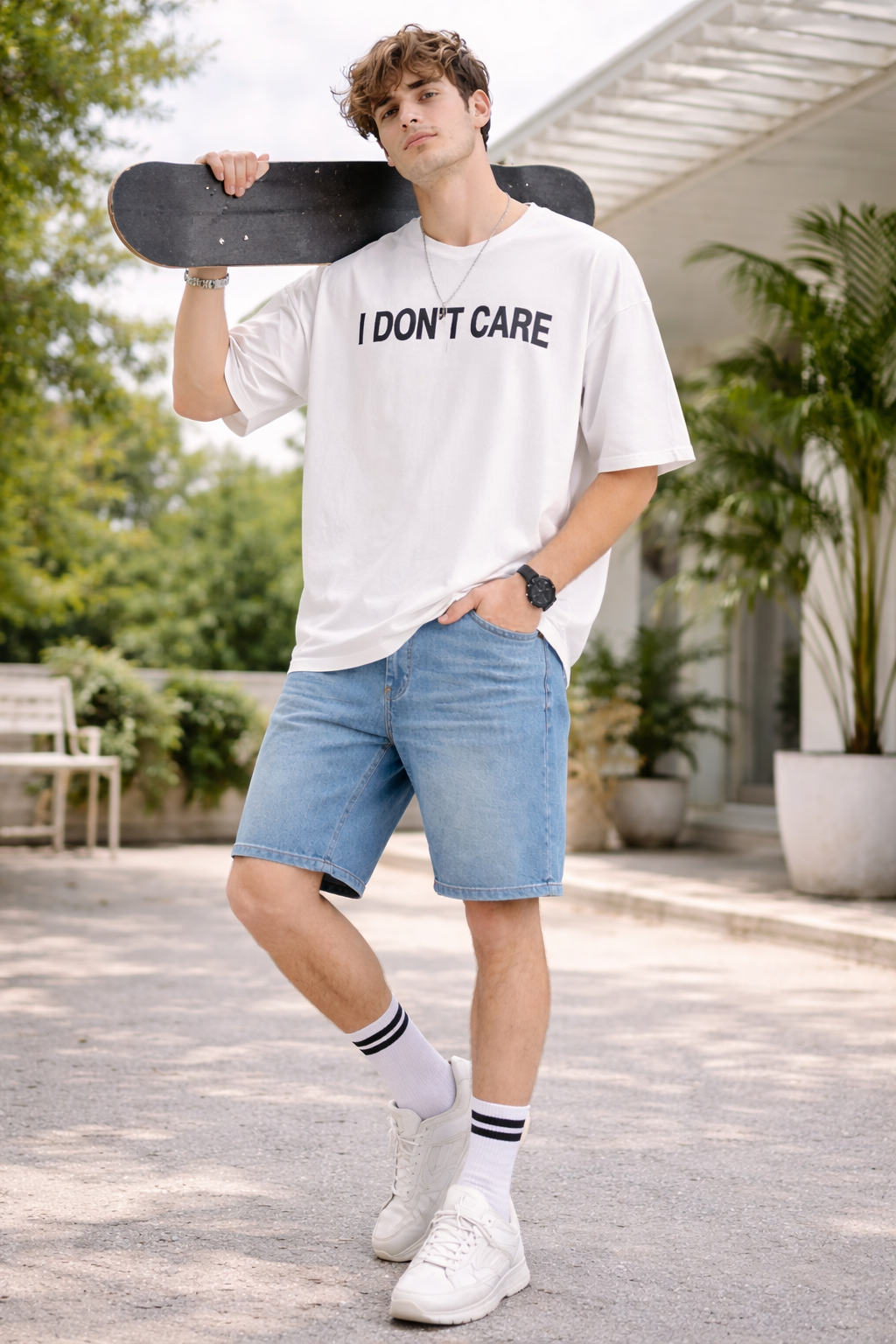 I DON'T CARE OVERSIZED FIT TSHIRT image 4
