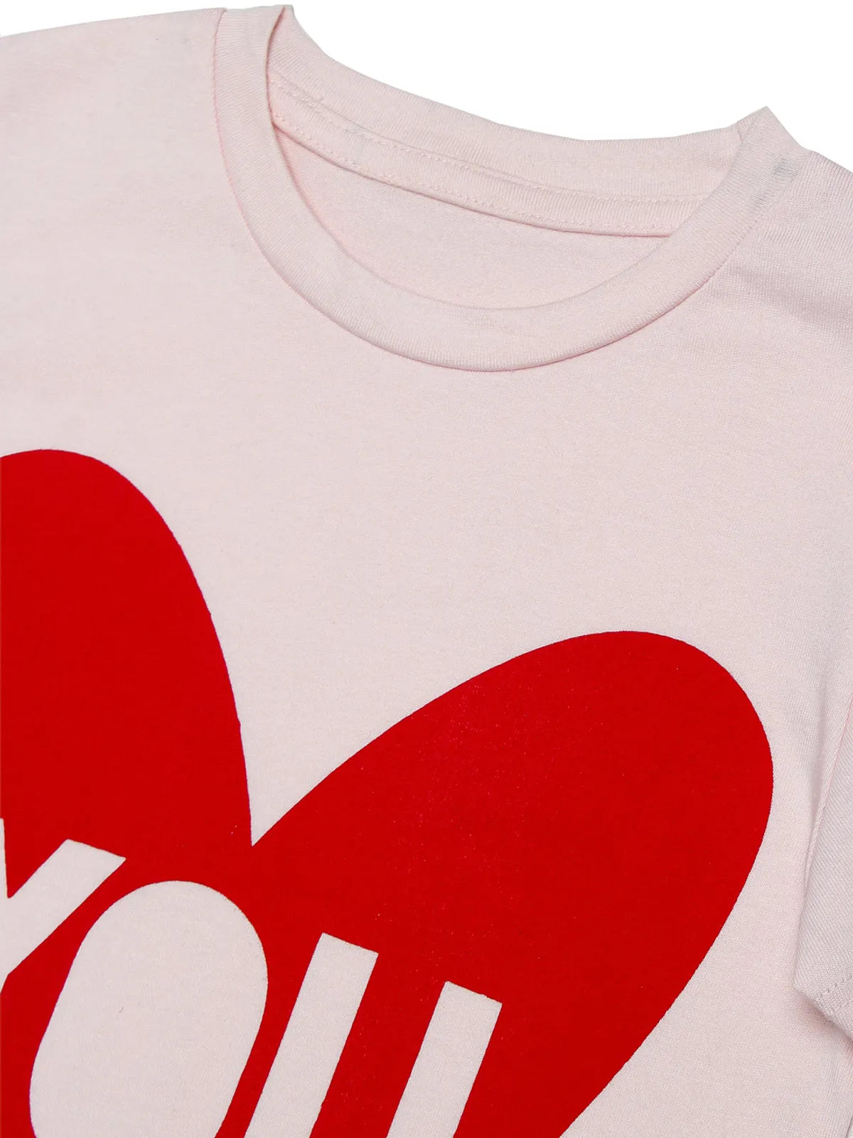 Door74 Unisex Pink You Ptinted Round Neck T-Shirt - 3-4Y image