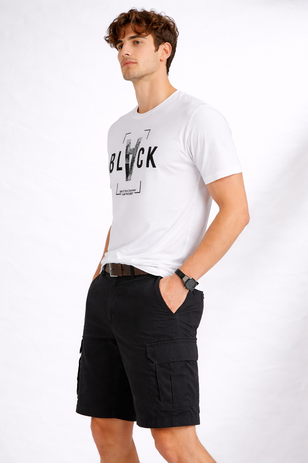 BLACK REGULAR FIT TSHIRT image 3