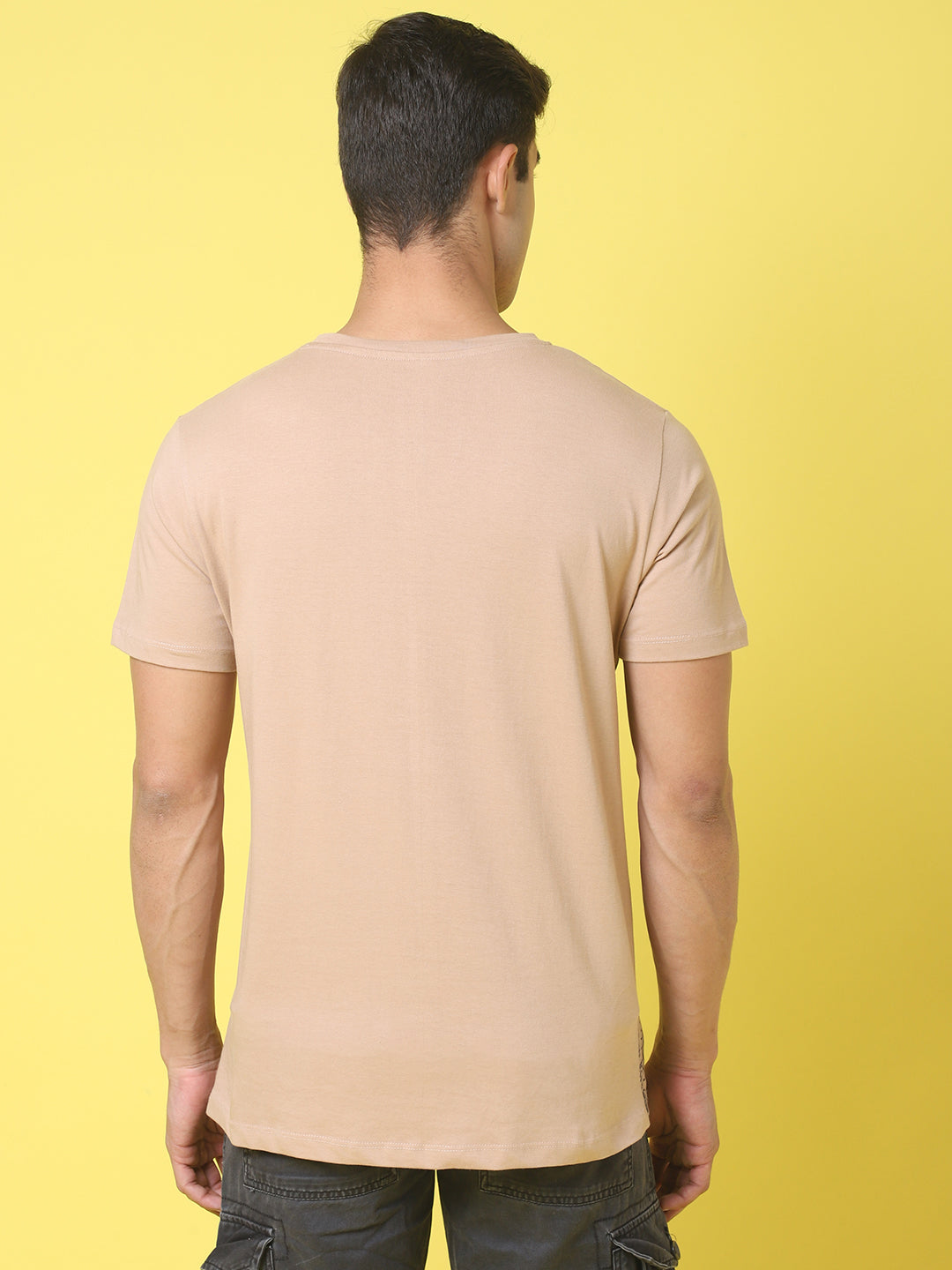 Printed Brown Regular T-shirt for Men image 6