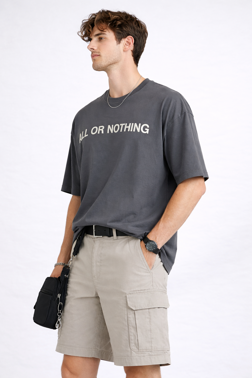 ALL OR NOTHING OVERSIZED FIT TSHIRT image 2