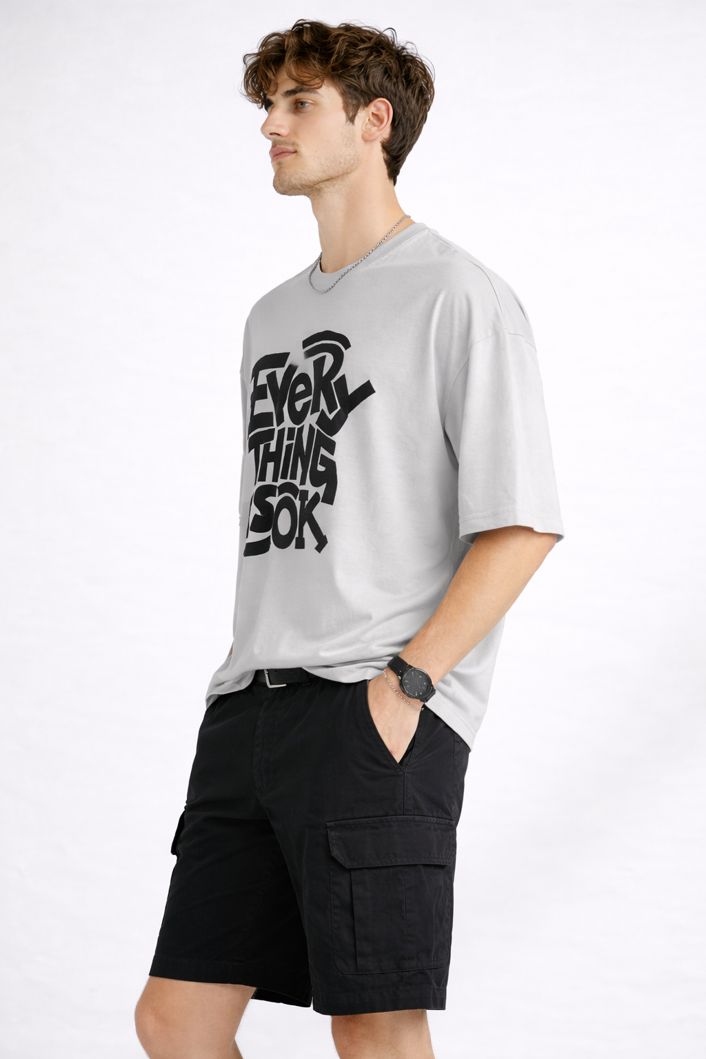 EVERYTHING IS OK OVERSIZED FIT TSHIRT image 2