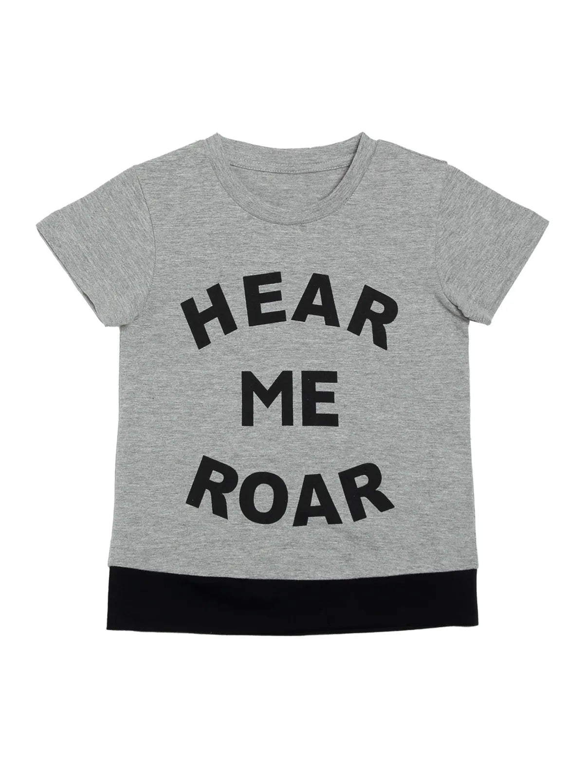 Door74 Unisex Grey Hear Me Roap Printed Round Neck T-Shirt image 0
